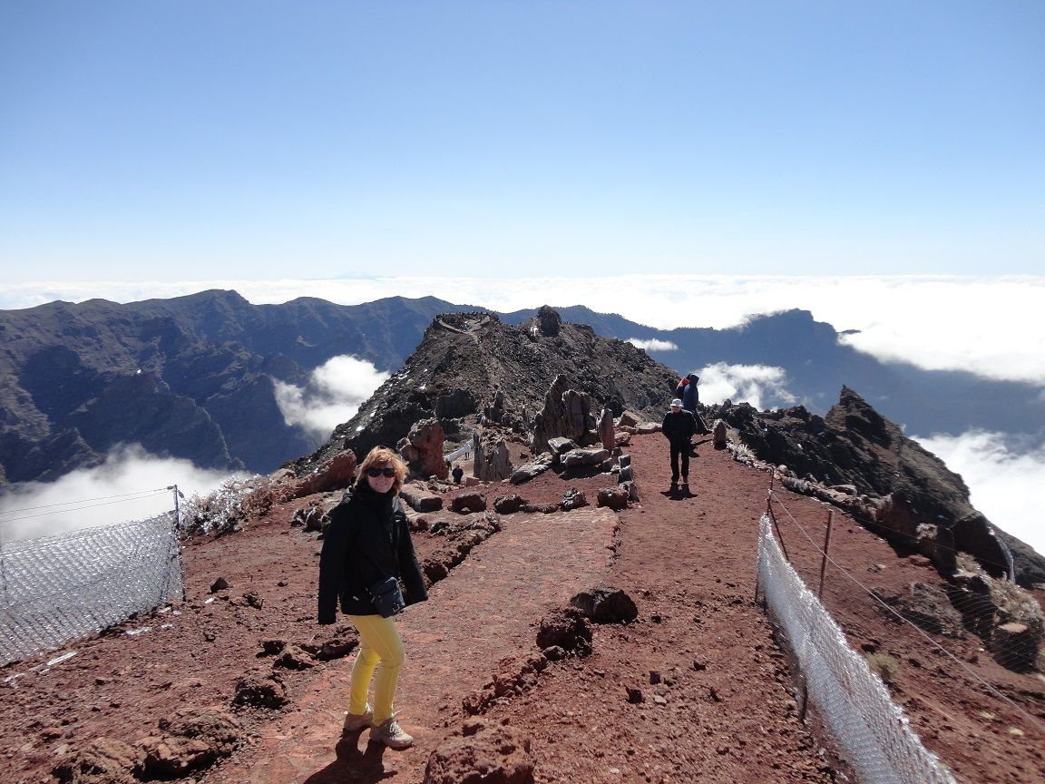 Roque de los Muchachos, hoogste punt op La Palma 2400 mtr